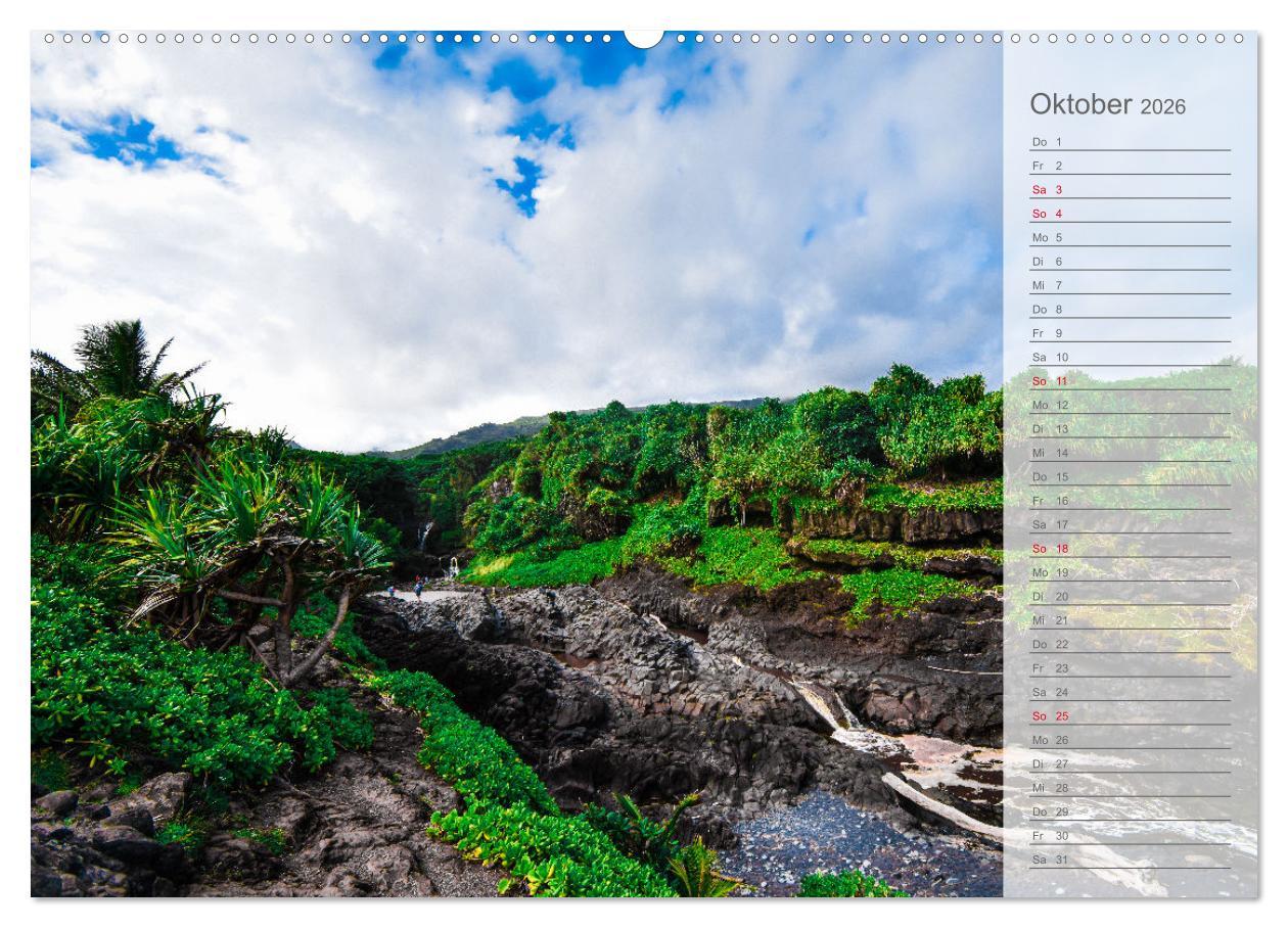 Beispielinhalt (Bild) Malerisches Hawaii (Wandkalender 2026 DIN A2 quer), CALVENDO Monatskalender