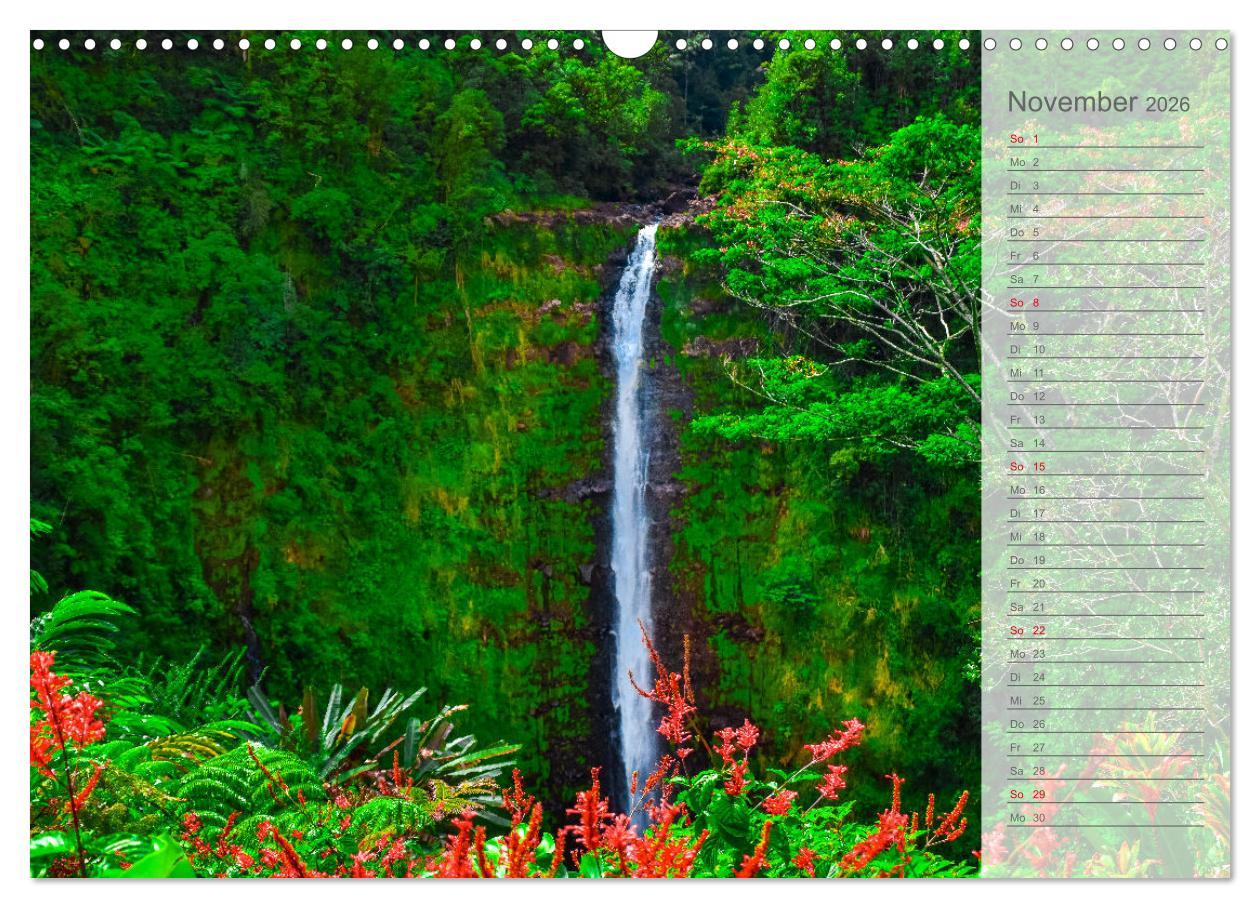 Beispielinhalt (Bild) Malerisches Hawaii (Wandkalender 2026 DIN A3 quer), CALVENDO Monatskalender