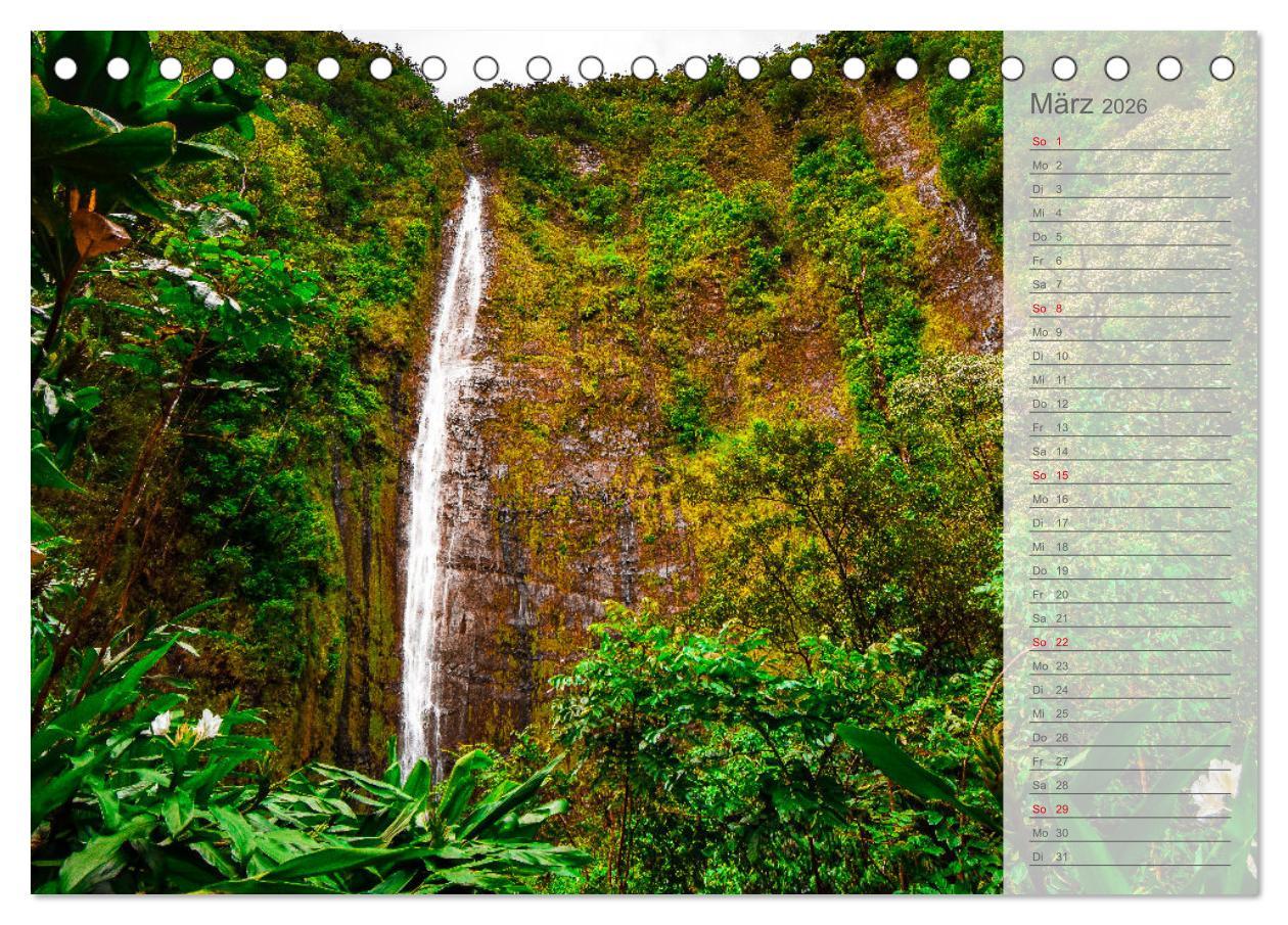 Beispielinhalt (Bild) Malerisches Hawaii (Tischkalender 2026 DIN A5 quer), CALVENDO Monatskalender
