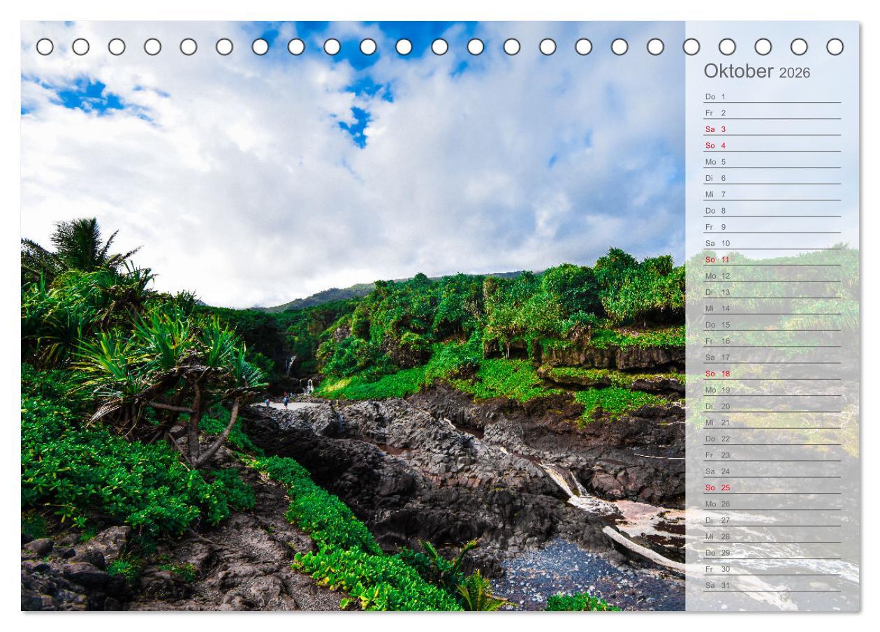 Beispielinhalt (Bild) Malerisches Hawaii (Tischkalender 2026 DIN A5 quer), CALVENDO Monatskalender