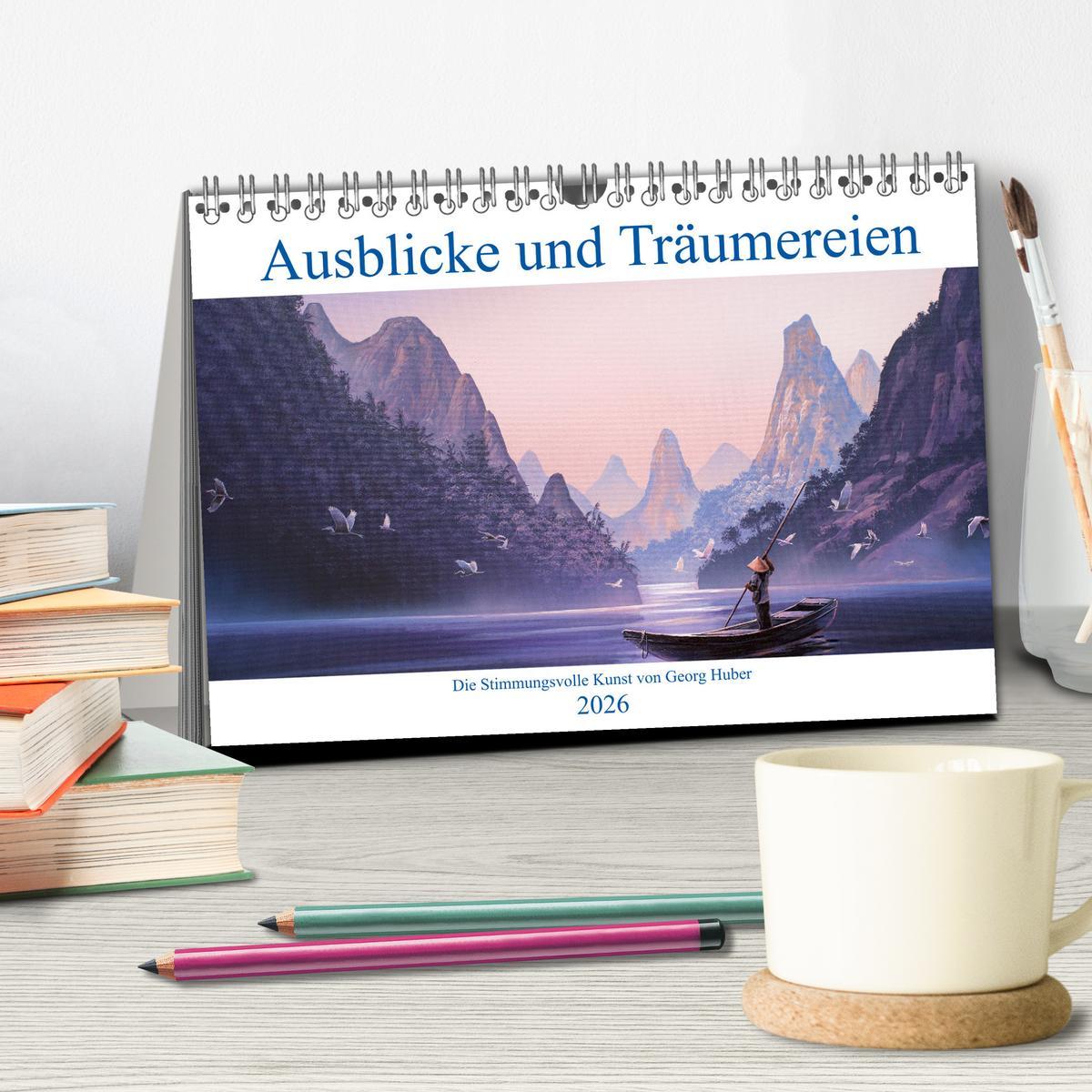 Beispielinhalt (Bild) Paradise, Ausblicke und Träumereien (Tischkalender 2026 DIN A5 quer), CALVENDO Monatskalender