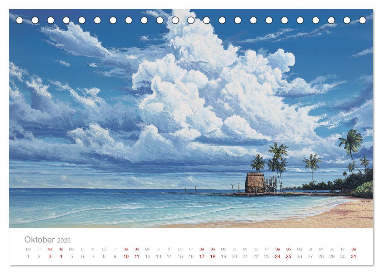 Beispielinhalt (Bild) Paradise, Ausblicke und Träumereien (Tischkalender 2026 DIN A5 quer), CALVENDO Monatskalender