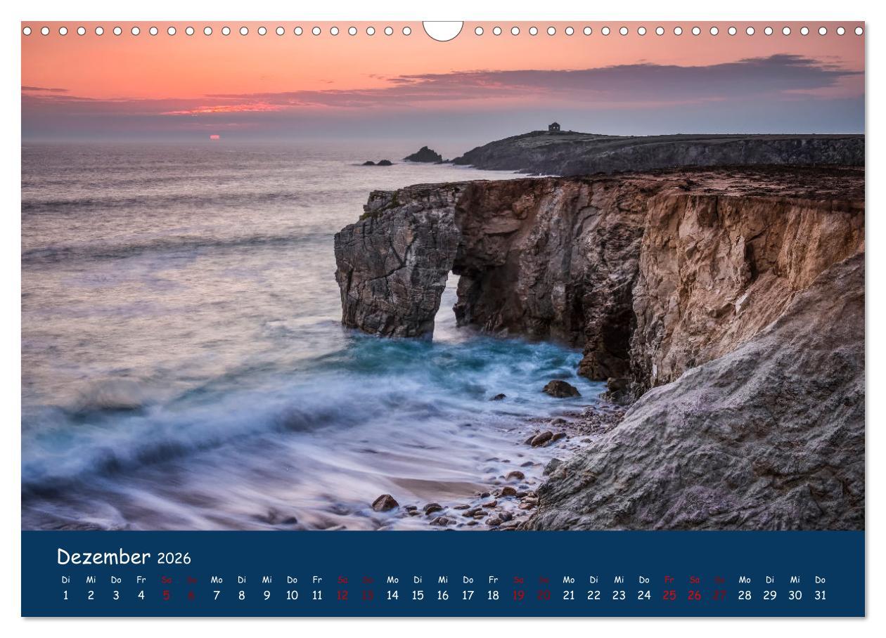 Beispielinhalt (Bild) Die wildromantische Côte Sauvage (Wandkalender 2026 DIN A3 quer), CALVENDO Monatskalender
