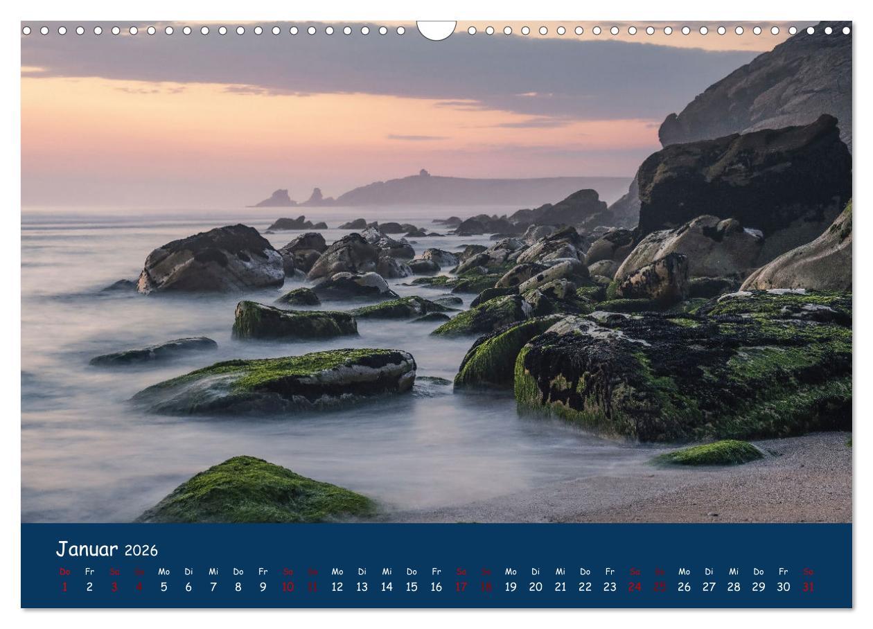 Beispielinhalt (Bild) Die wildromantische Côte Sauvage (Wandkalender 2026 DIN A3 quer), CALVENDO Monatskalender