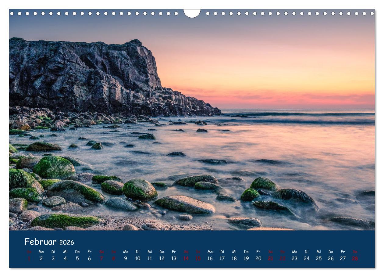 Beispielinhalt (Bild) Die wildromantische Côte Sauvage (Wandkalender 2026 DIN A3 quer), CALVENDO Monatskalender