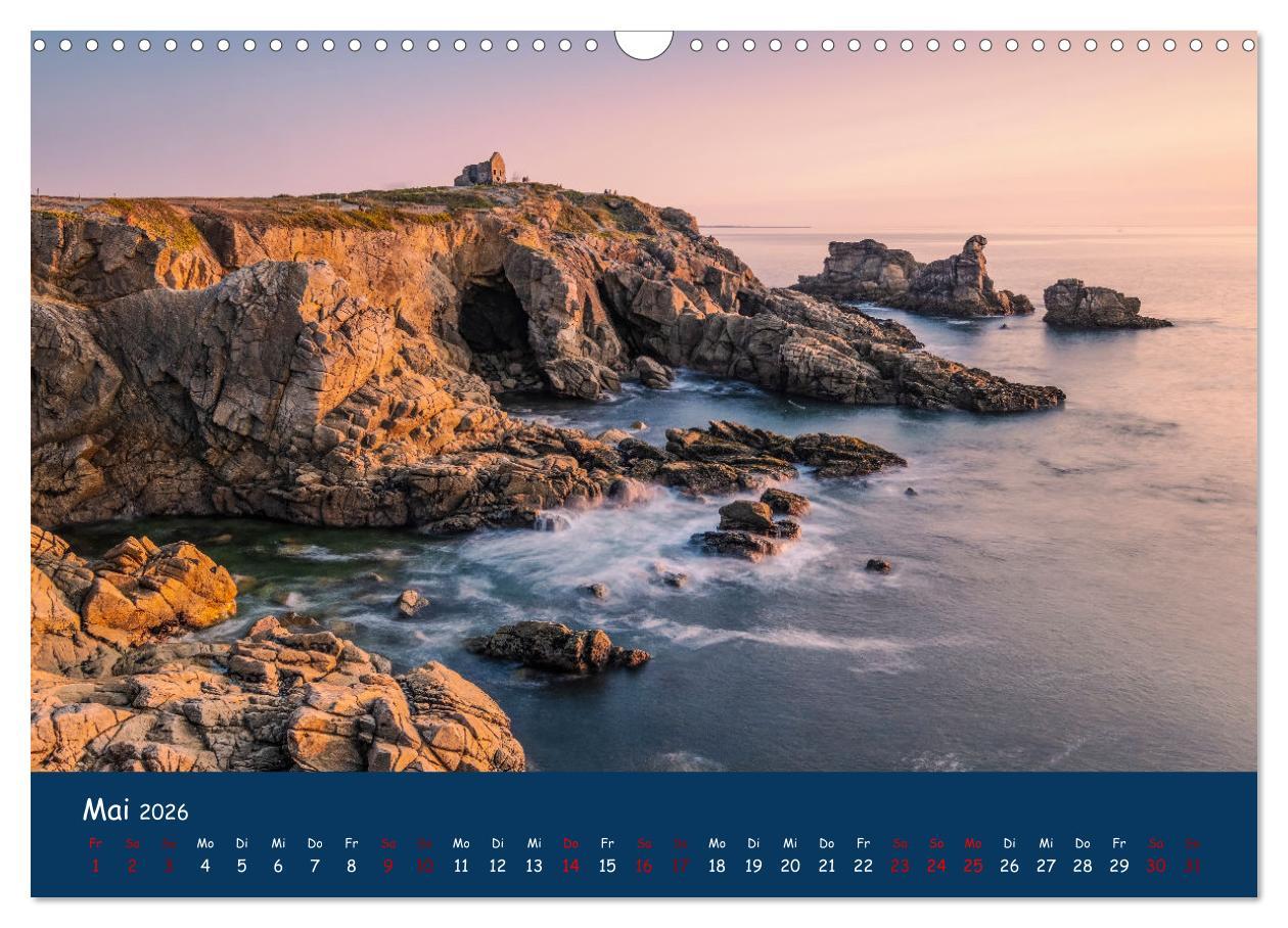 Beispielinhalt (Bild) Die wildromantische Côte Sauvage (Wandkalender 2026 DIN A3 quer), CALVENDO Monatskalender