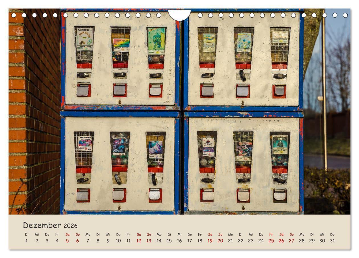 Beispielinhalt (Bild) Kaugummiautomaten (Wandkalender 2026 DIN A4 quer), CALVENDO Monatskalender