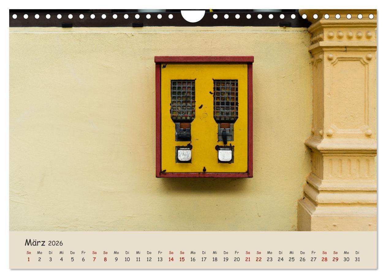Beispielinhalt (Bild) Kaugummiautomaten (Wandkalender 2026 DIN A4 quer), CALVENDO Monatskalender