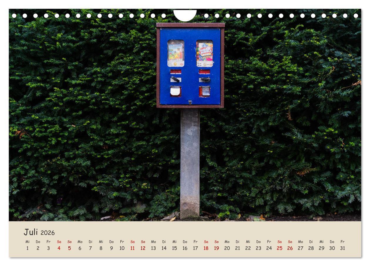 Beispielinhalt (Bild) Kaugummiautomaten (Wandkalender 2026 DIN A4 quer), CALVENDO Monatskalender