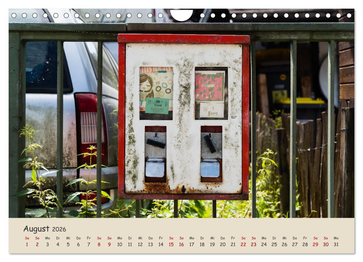 Beispielinhalt (Bild) Kaugummiautomaten (Wandkalender 2026 DIN A4 quer), CALVENDO Monatskalender