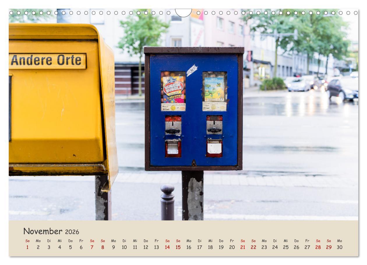 Beispielinhalt (Bild) Kaugummiautomaten (Wandkalender 2026 DIN A3 quer), CALVENDO Monatskalender