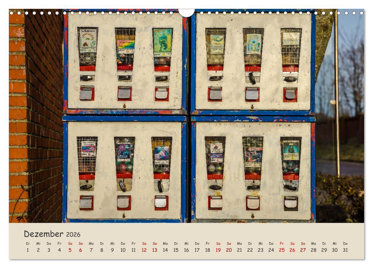Beispielinhalt (Bild) Kaugummiautomaten (Wandkalender 2026 DIN A3 quer), CALVENDO Monatskalender