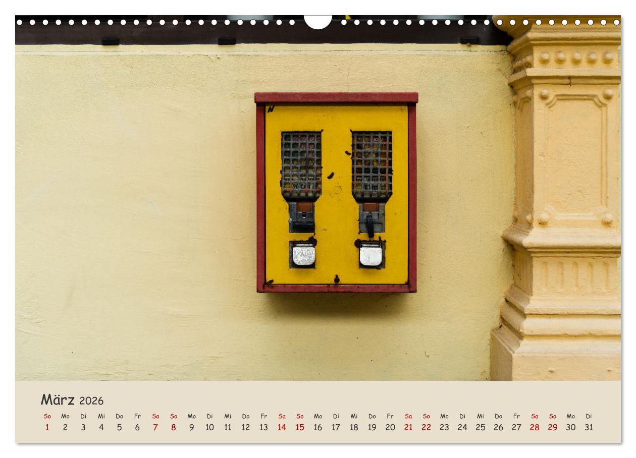 Beispielinhalt (Bild) Kaugummiautomaten (Wandkalender 2026 DIN A3 quer), CALVENDO Monatskalender