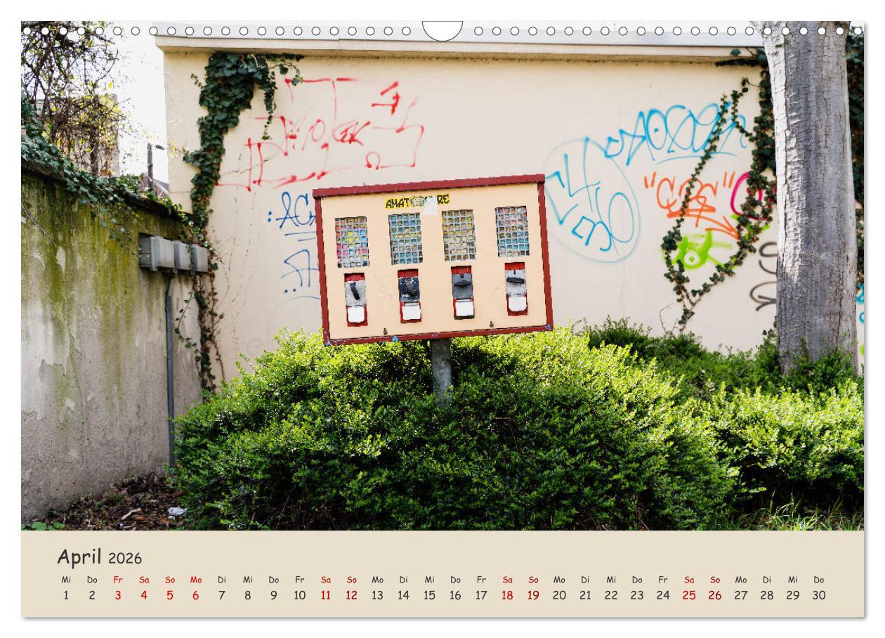 Beispielinhalt (Bild) Kaugummiautomaten (Wandkalender 2026 DIN A3 quer), CALVENDO Monatskalender