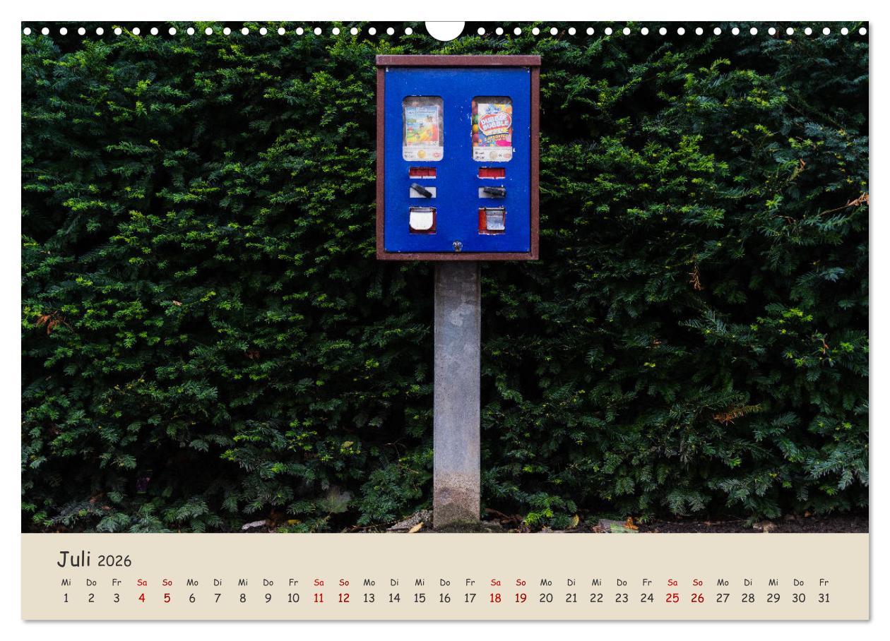 Beispielinhalt (Bild) Kaugummiautomaten (Wandkalender 2026 DIN A3 quer), CALVENDO Monatskalender