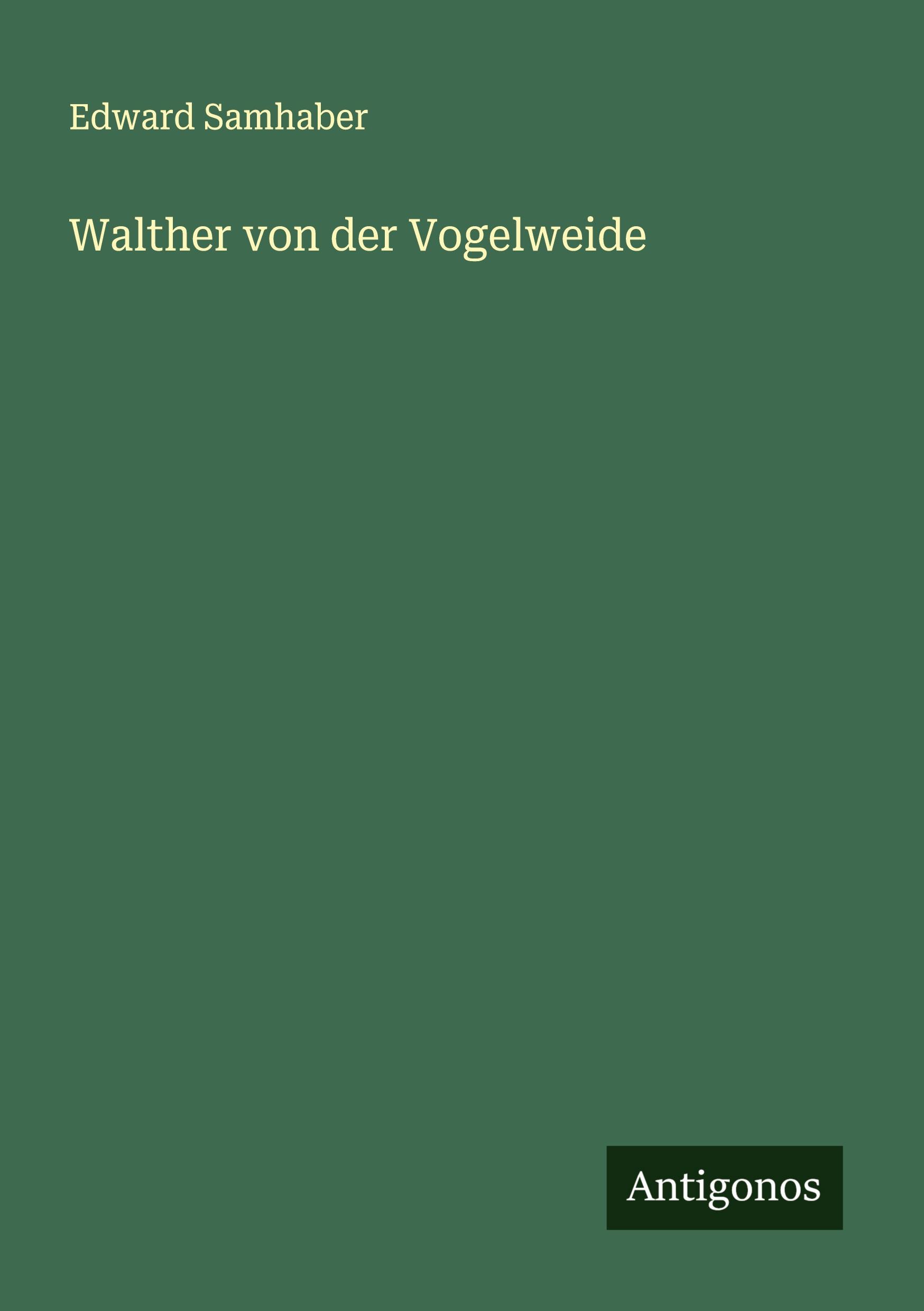 Vorderes Coverbild Walther von der Vogelweide