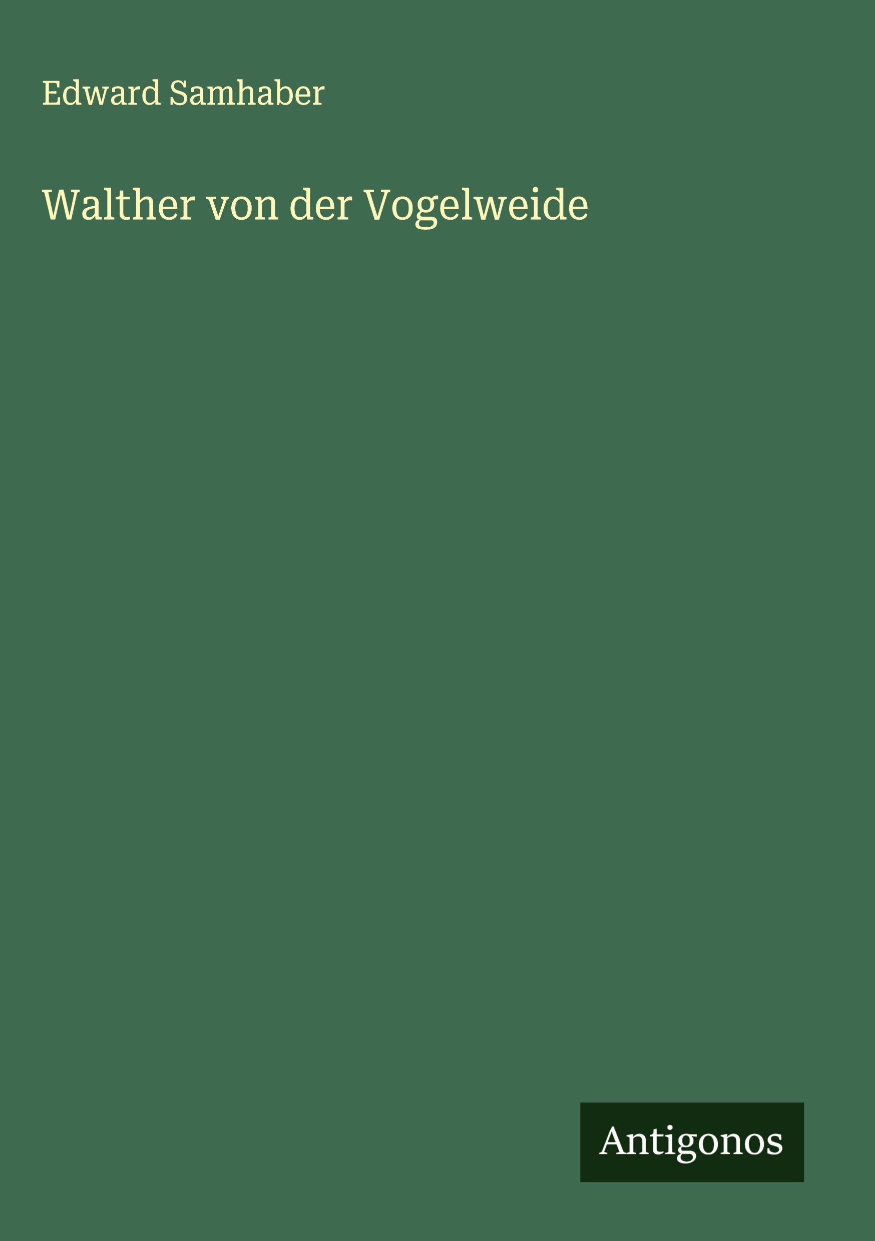 Vorderes Coverbild Walther von der Vogelweide