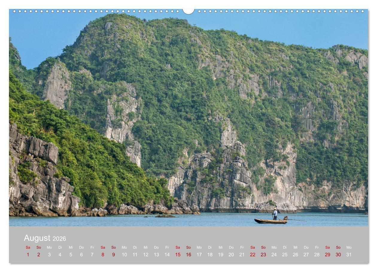 Beispielinhalt (Bild) VIETNAM - Im Land des aufsteigenden Drachens (Wandkalender 2026 DIN A2 quer), CALVENDO Monatskalender
