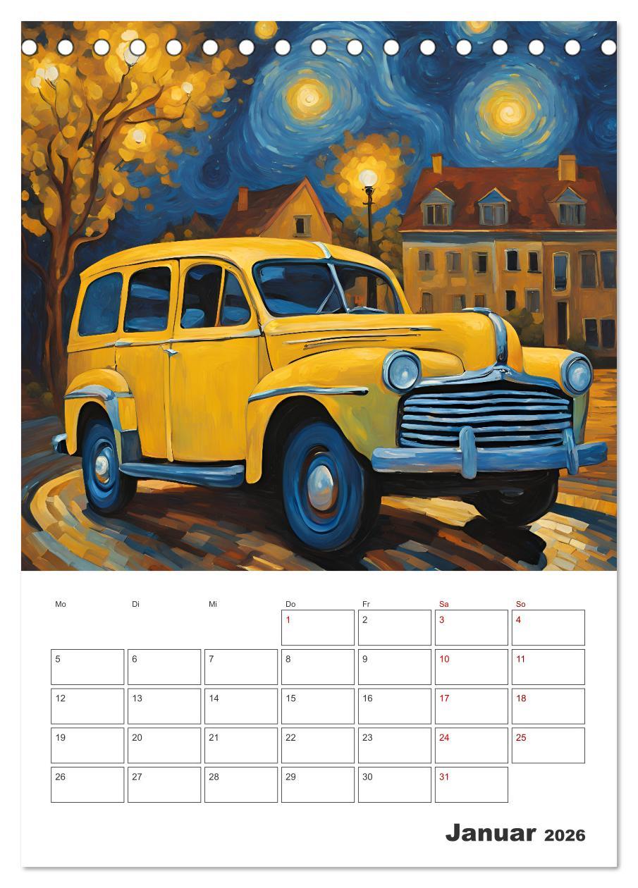 Beispielinhalt (Bild) Kunstvolle Klassiker (Tischkalender 2026 DIN A5 hoch), CALVENDO Monatskalender