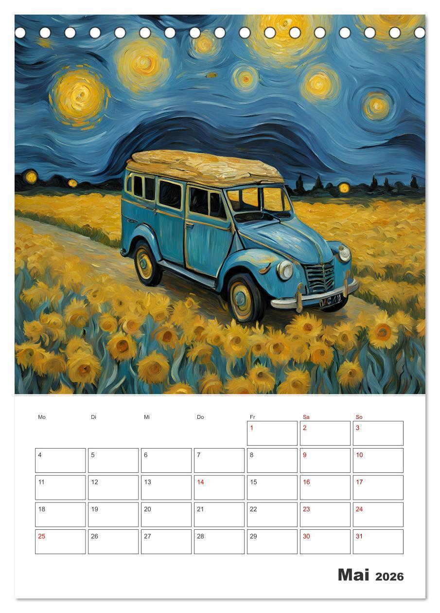 Beispielinhalt (Bild) Kunstvolle Klassiker (Tischkalender 2026 DIN A5 hoch), CALVENDO Monatskalender