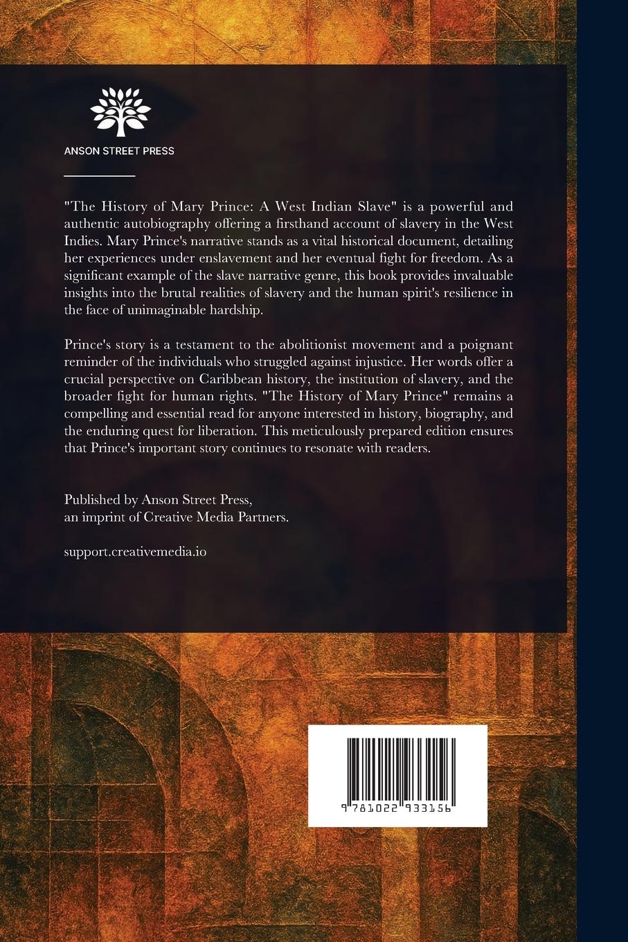 Rückseitencover The History of Mary Prince, a West Indian Slave