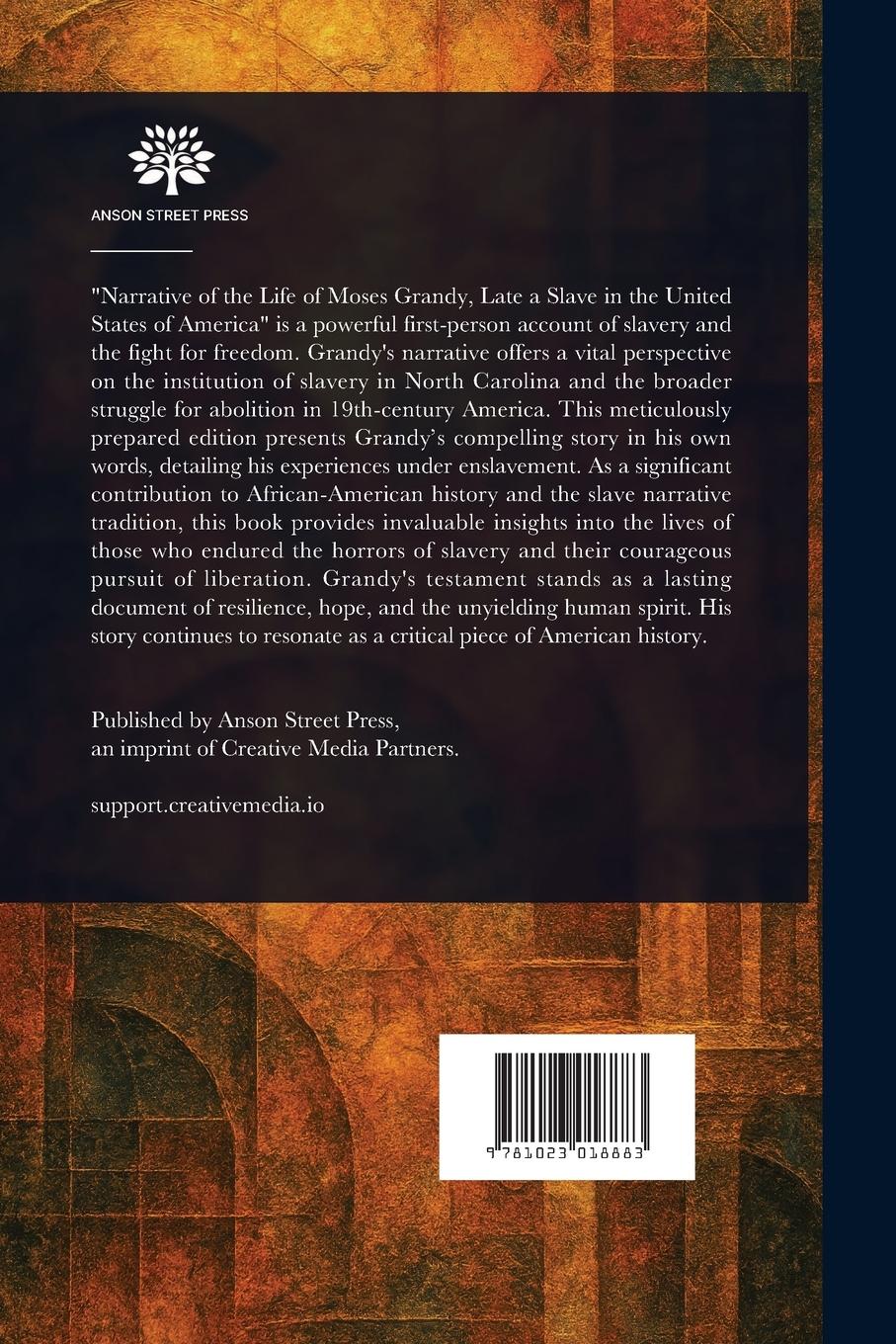 Rückseitencover Narrative of the Life of Moses Grandy, Late a Slave in the United States of America