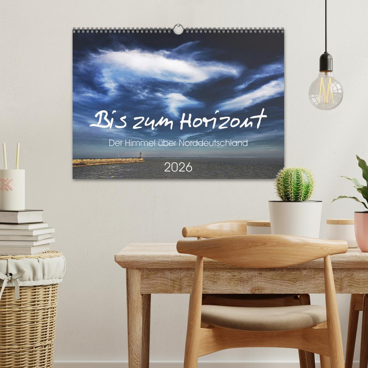 Beispielinhalt (Bild) Bis zum Horizont. Der Himmel über Norddeutschland. (Wandkalender 2026 DIN A3 quer), CALVENDO Monatskalender