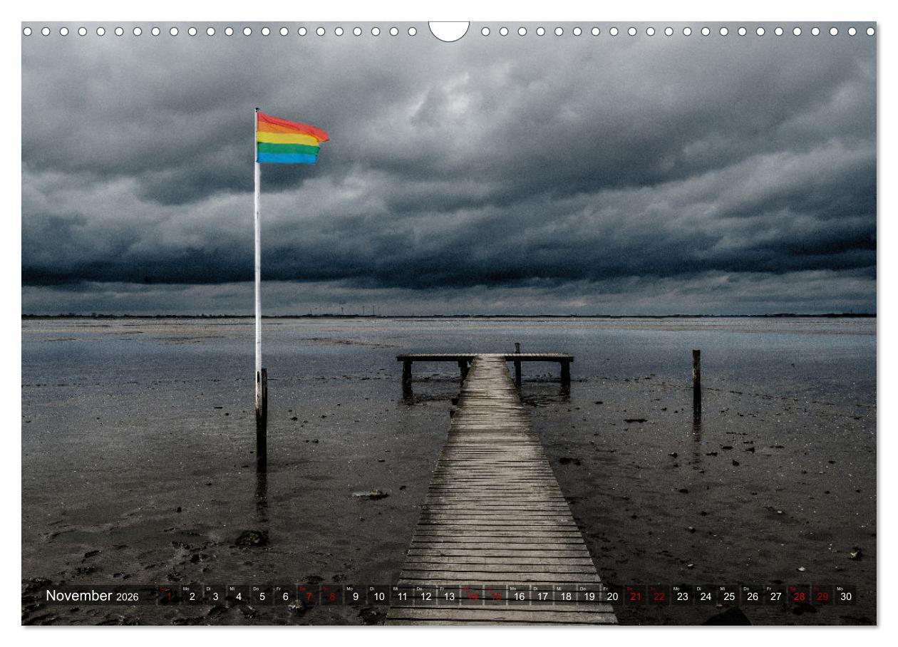 Beispielinhalt (Bild) Bis zum Horizont. Der Himmel über Norddeutschland. (Wandkalender 2026 DIN A3 quer), CALVENDO Monatskalender