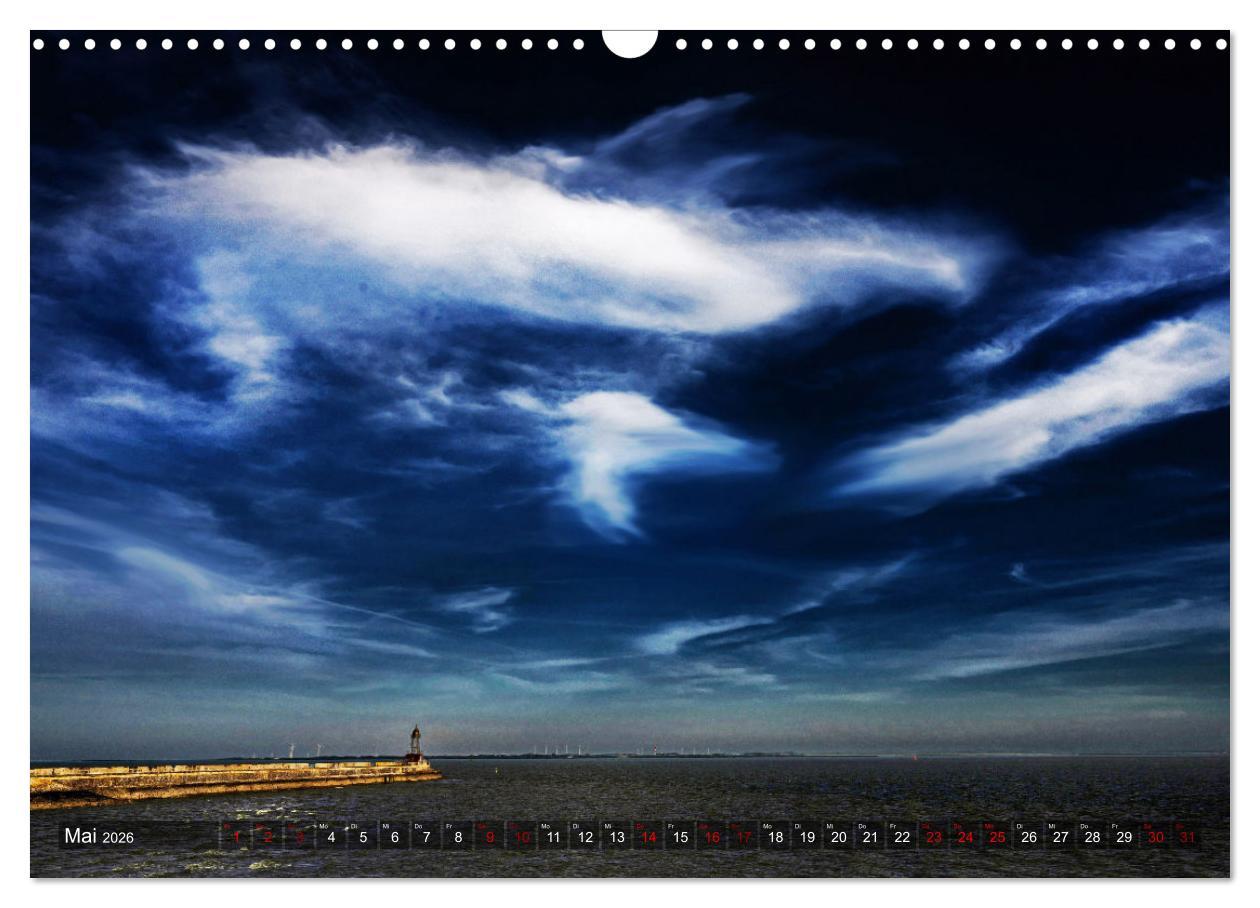 Beispielinhalt (Bild) Bis zum Horizont. Der Himmel über Norddeutschland. (Wandkalender 2026 DIN A3 quer), CALVENDO Monatskalender
