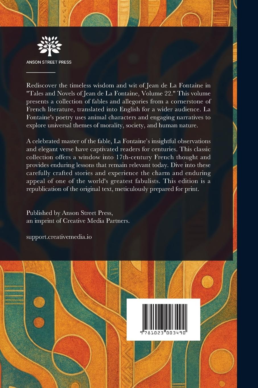 Rückseitencover Tales and Novels of J. De La Fontaine