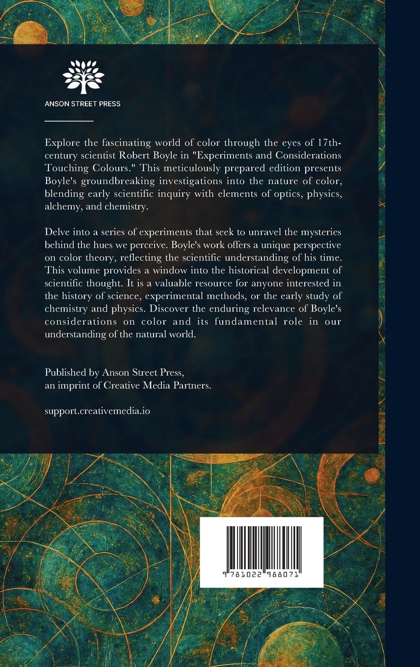 Rückseitencover Experiments and Considerations Touching Colours (1664)