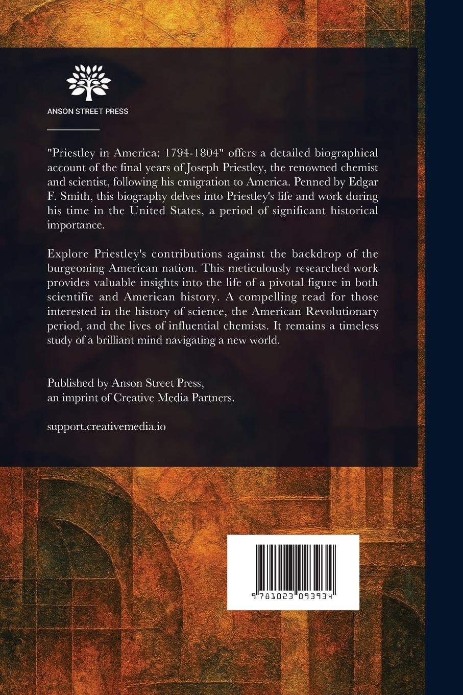 Rückseitencover Priestley in America, 1794-1804