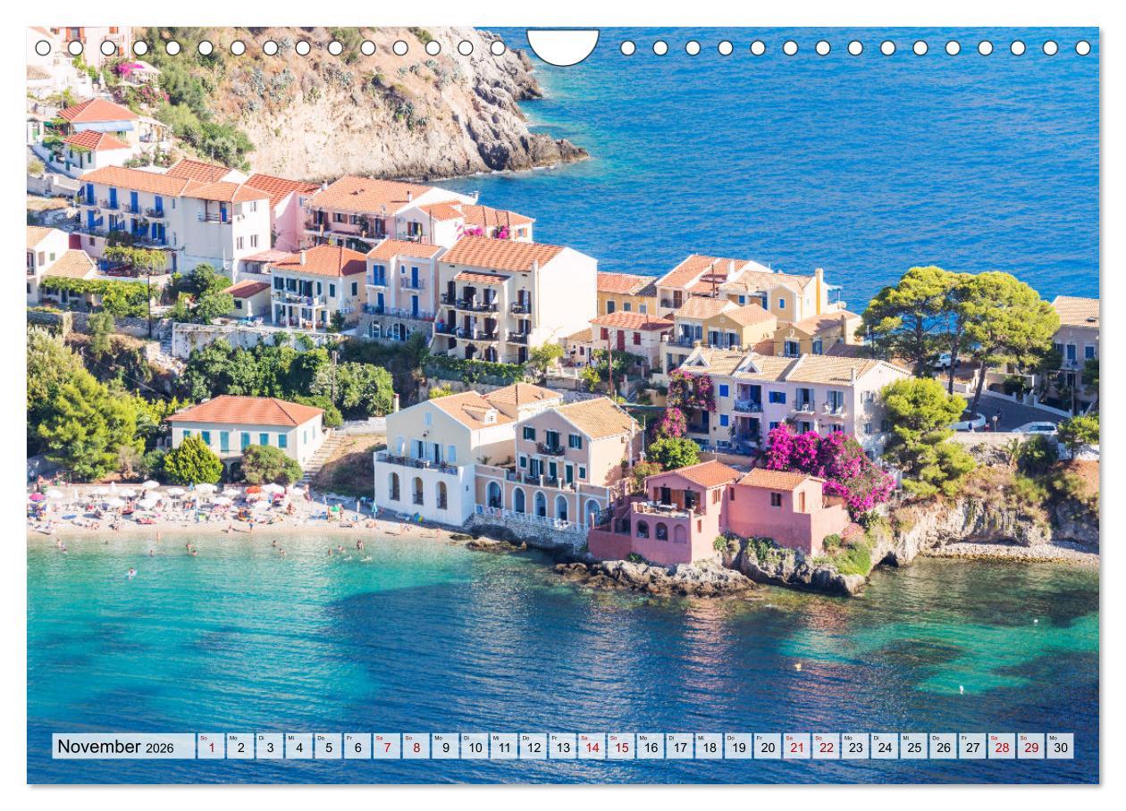 Beispielinhalt (Bild) Griechische Inseln - Ein Jahr im Mittelmeer (Wandkalender 2026 DIN A4 quer), CALVENDO Monatskalender