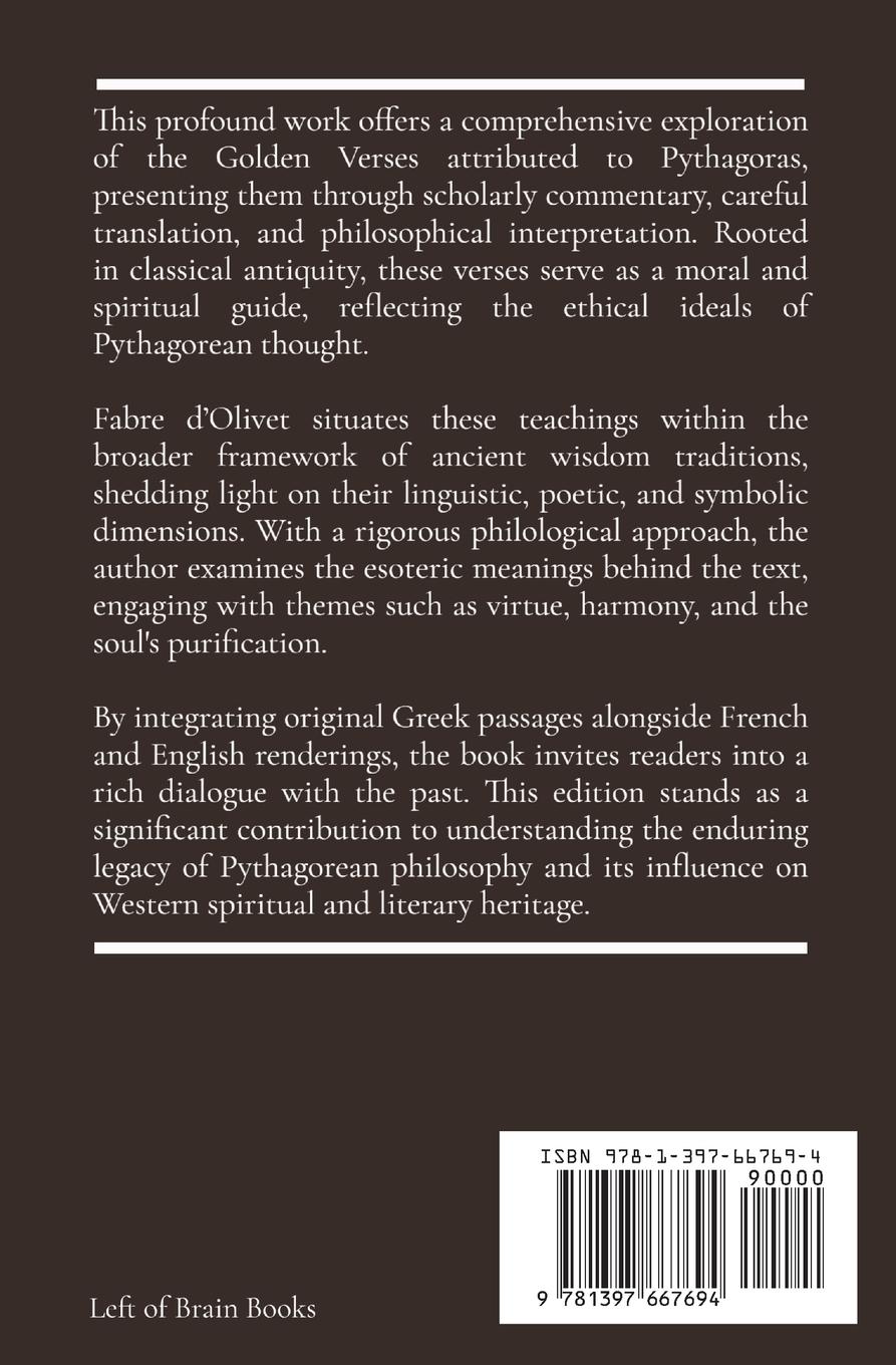 Rückseitencover Essay On The Golden Verses of Pythagoras