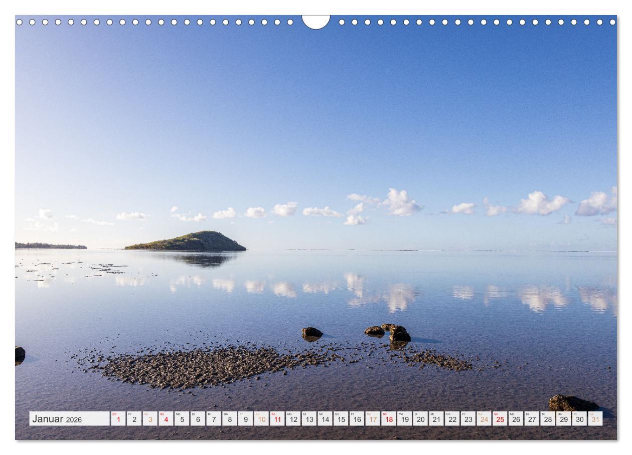 Beispielinhalt (Bild) Trauminseln der Welt - Mauritius (Wandkalender 2026 DIN A3 quer), CALVENDO Monatskalender