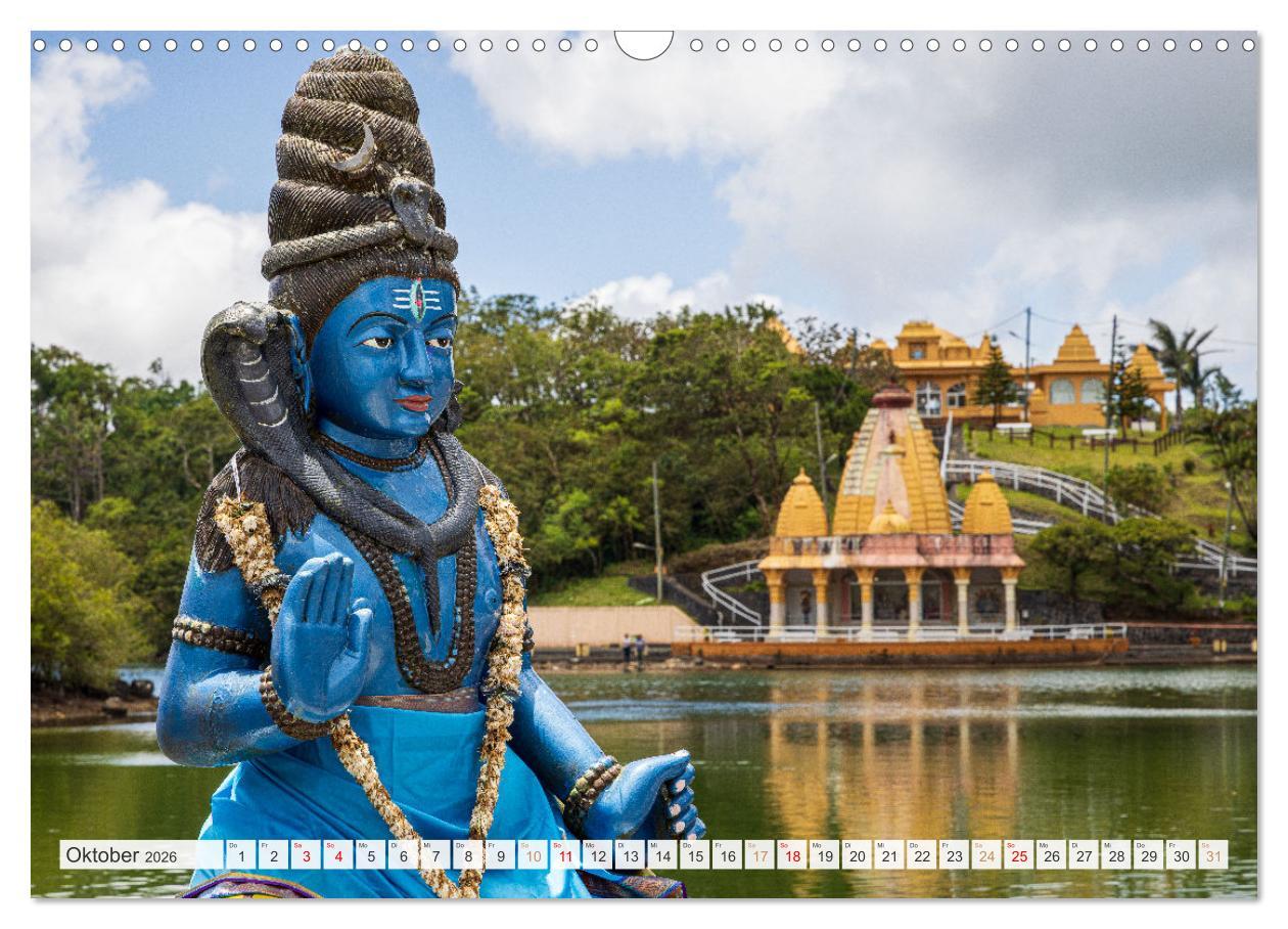 Beispielinhalt (Bild) Trauminseln der Welt - Mauritius (Wandkalender 2026 DIN A3 quer), CALVENDO Monatskalender