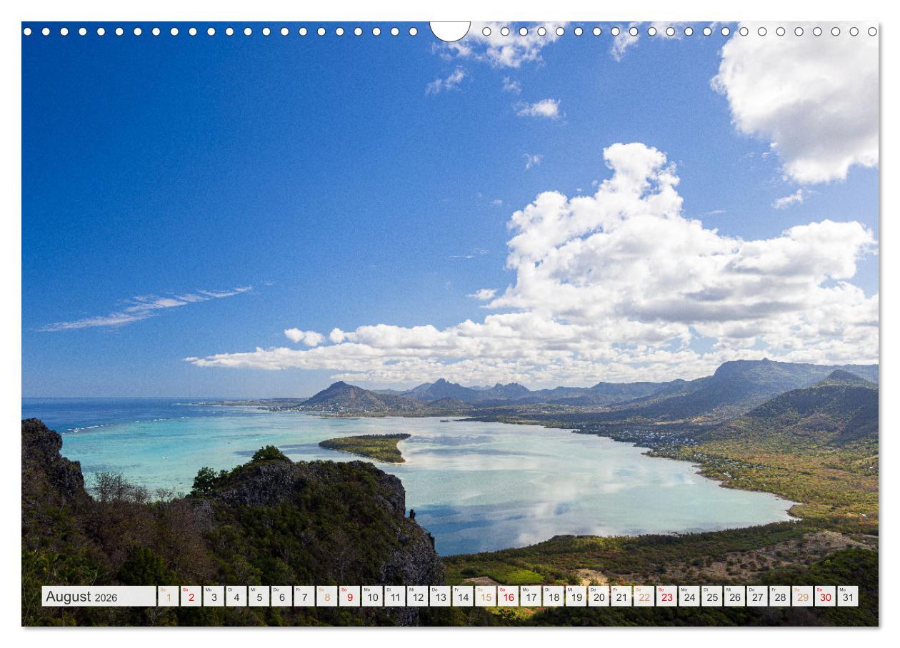 Beispielinhalt (Bild) Trauminseln der Welt - Mauritius (Wandkalender 2026 DIN A3 quer), CALVENDO Monatskalender