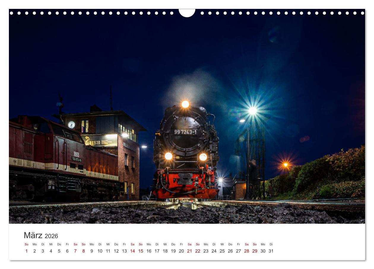 Beispielinhalt (Bild) Ein ganzes Jahr unter Volldampf! (Wandkalender 2026 DIN A3 quer), CALVENDO Monatskalender