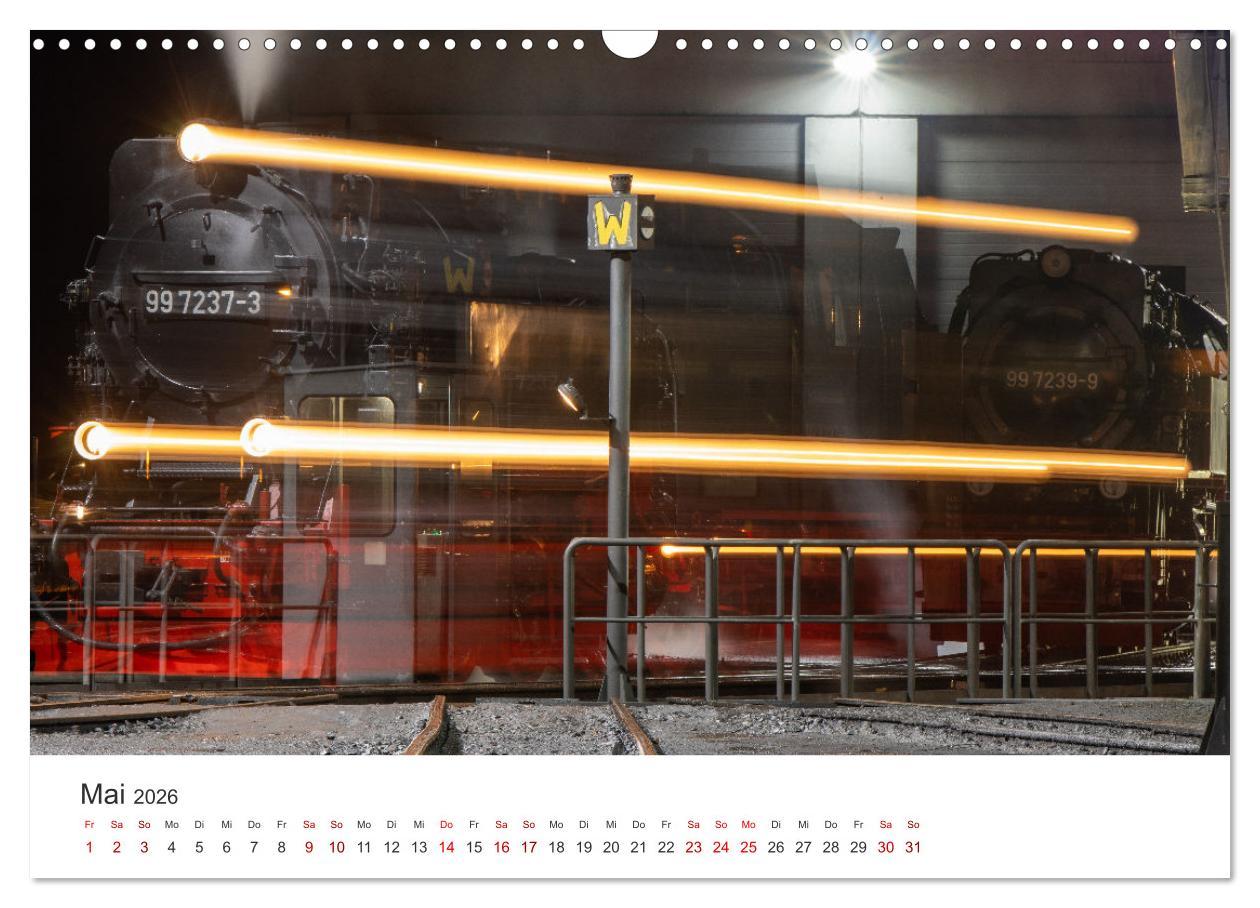 Beispielinhalt (Bild) Ein ganzes Jahr unter Volldampf! (Wandkalender 2026 DIN A3 quer), CALVENDO Monatskalender