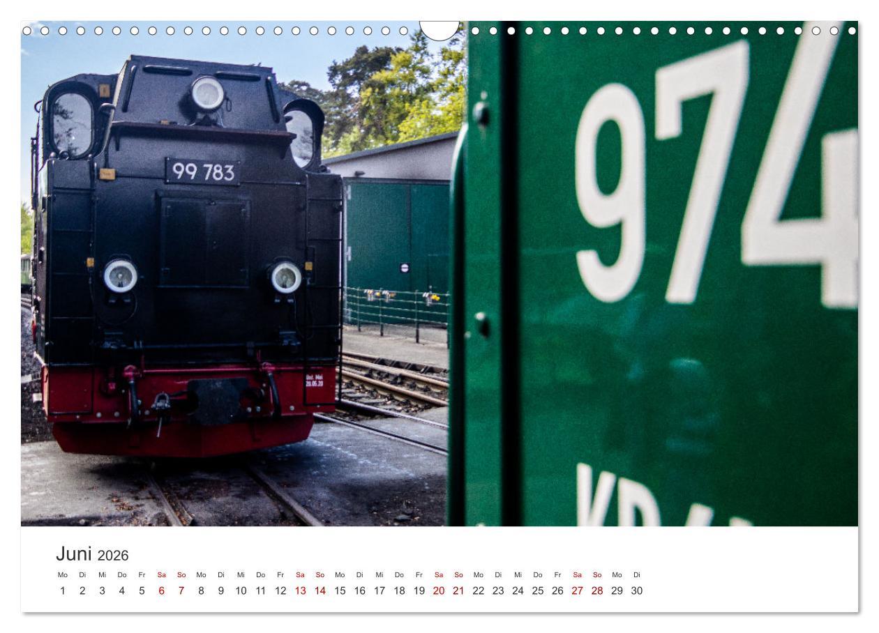 Beispielinhalt (Bild) Ein ganzes Jahr unter Volldampf! (Wandkalender 2026 DIN A3 quer), CALVENDO Monatskalender