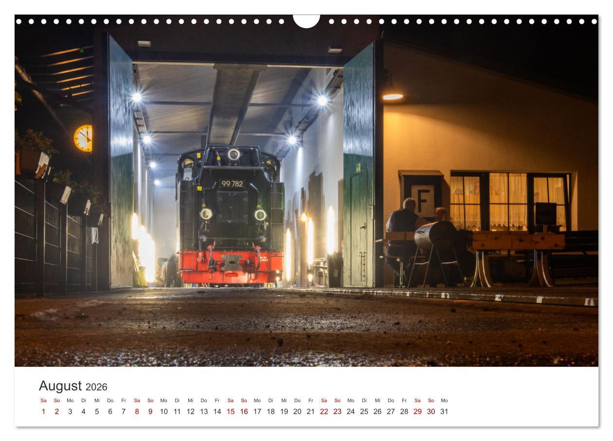 Beispielinhalt (Bild) Ein ganzes Jahr unter Volldampf! (Wandkalender 2026 DIN A3 quer), CALVENDO Monatskalender