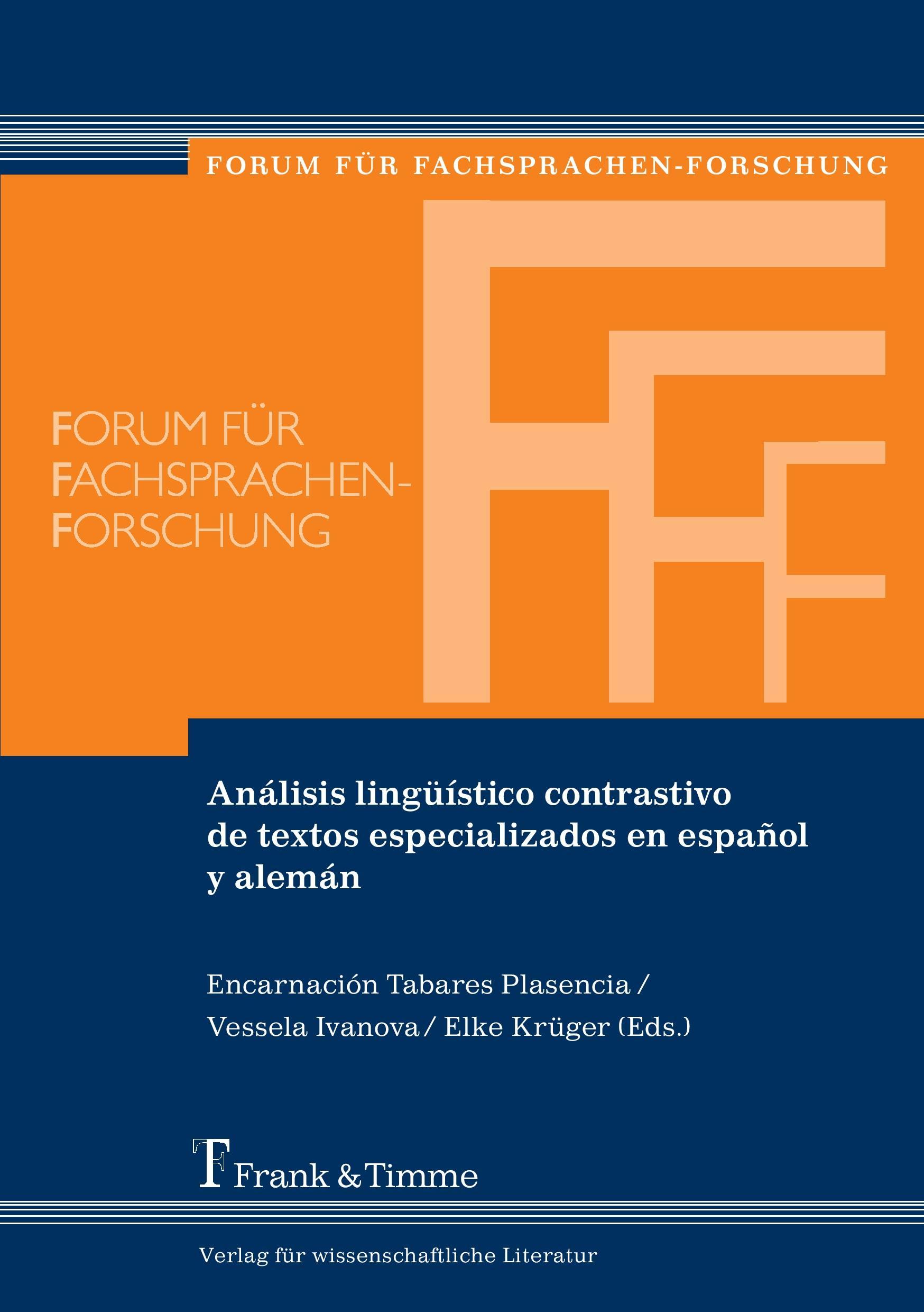 Vorderes Coverbild Análisis lingüístico contrastivo de textos especializados en español y alemán