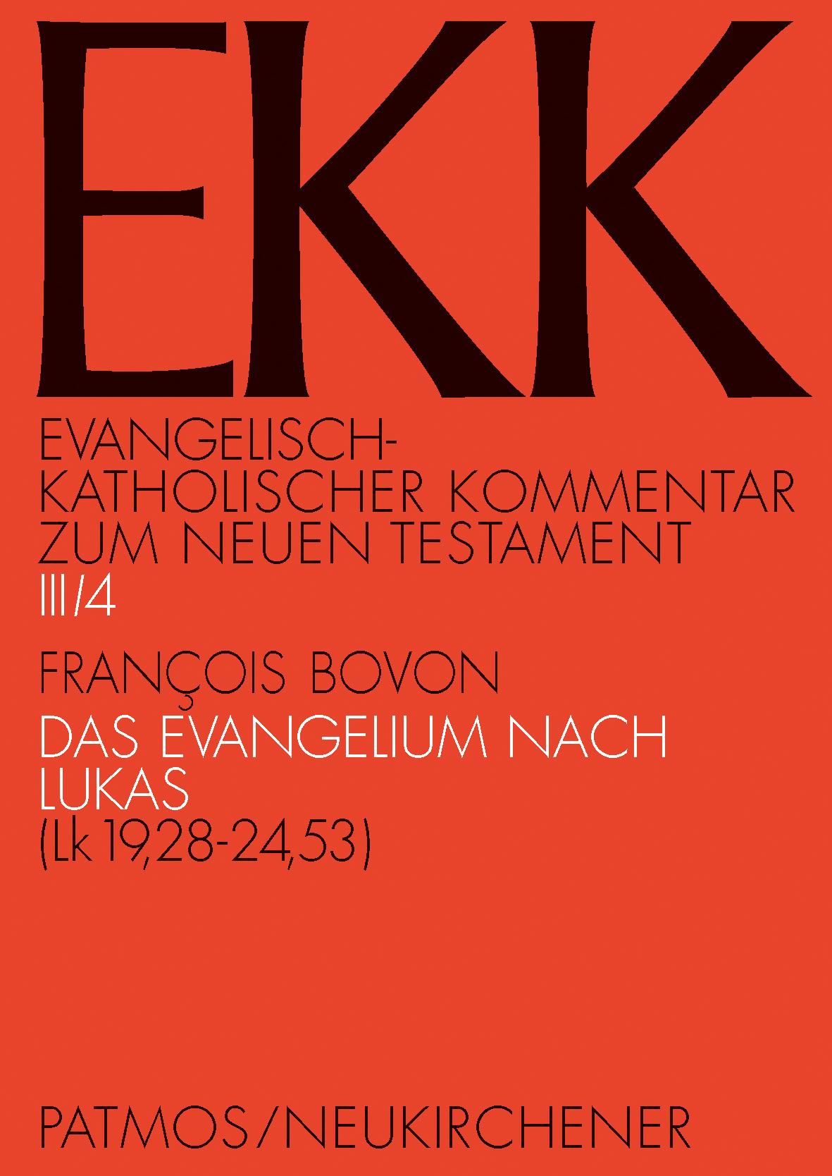 Vorderes Coverbild Das Evangelium nach Lukas, EKK III/4