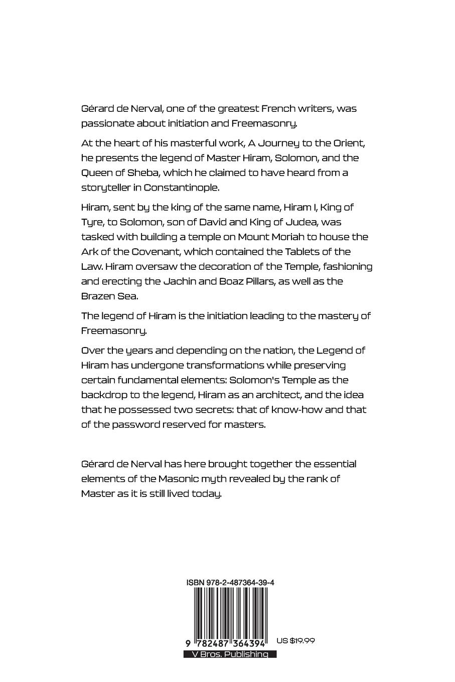 Rückseitencover The Hiram myth and Master Mason's initiation