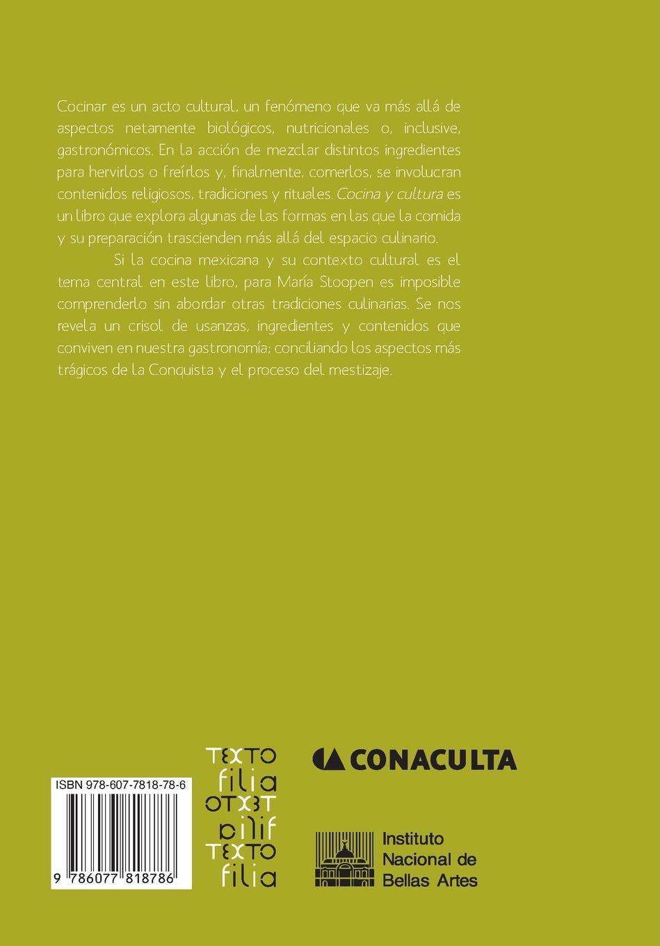 Rückseitencover Cocina y cultura