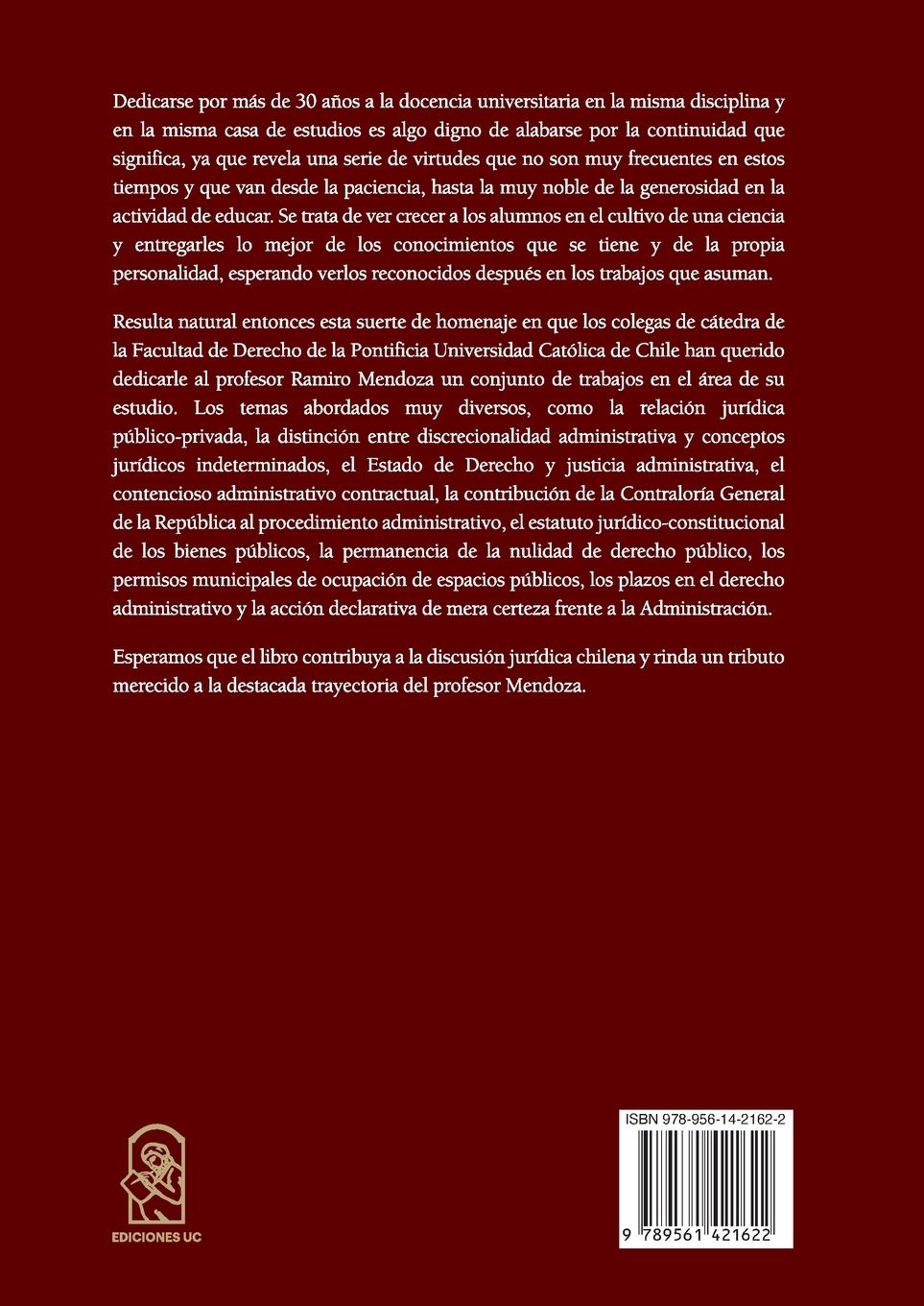Rückseitencover El derecho administrativo y la protecci n de las personas