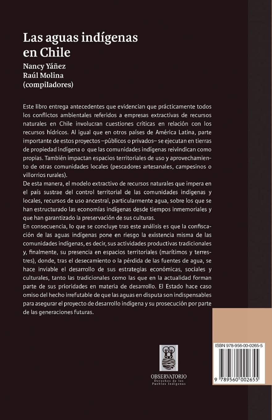 Rückseitencover Las aguas ind genas en Chile