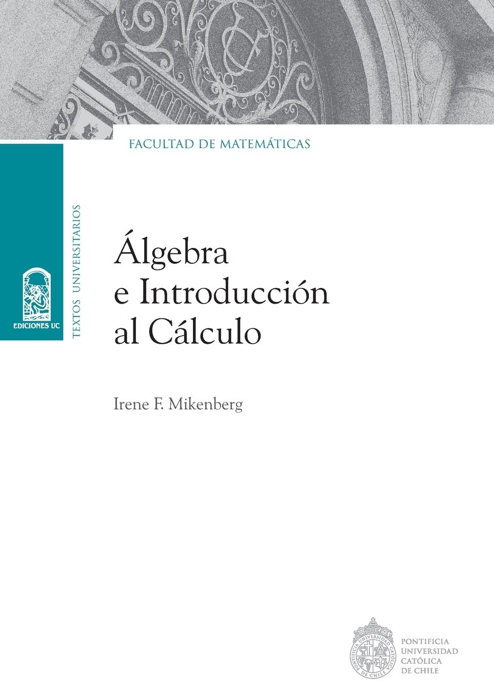 Vorderes Coverbild Álgebra e introducción al cálculo