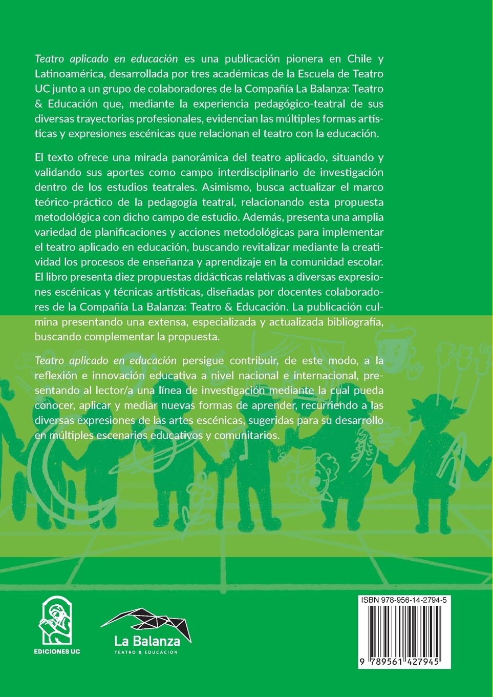 Rückseitencover Teatro aplicado en educación