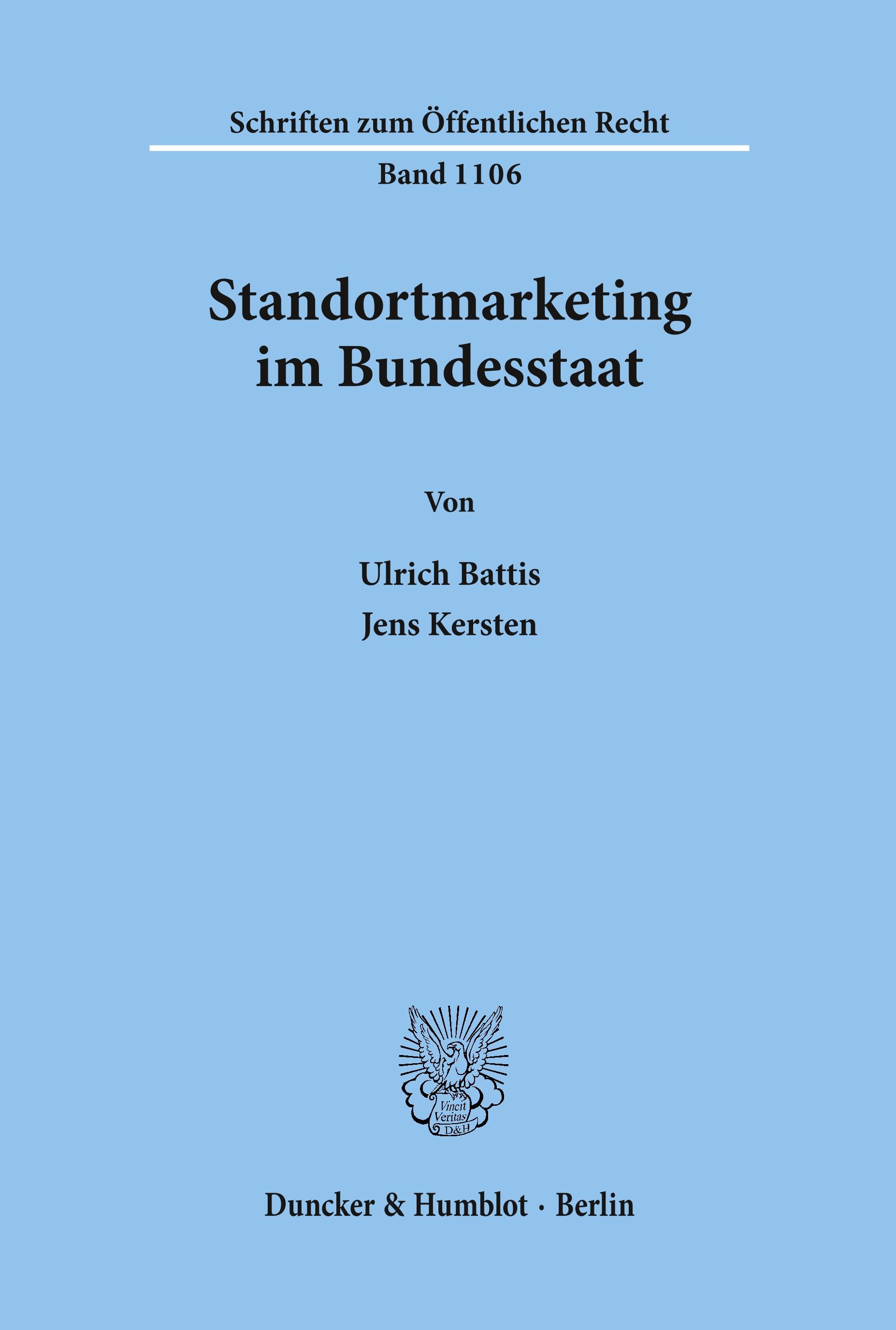 Vorderes Coverbild Standortmarketing im Bundesstaat.